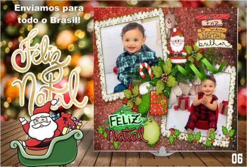 Azulejo com Foto Personalizado Natal - Família- Amigos