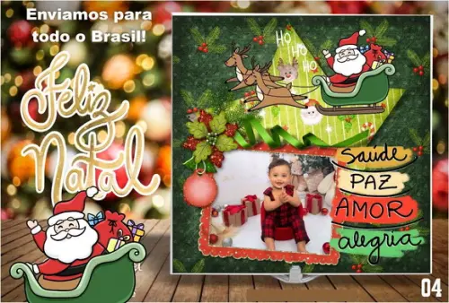 Azulejo com Foto Personalizado Natal - Família- Amigos