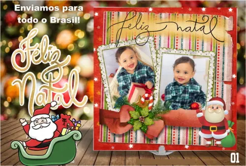 Azulejo com Foto Personalizado Natal - Família- Amigos