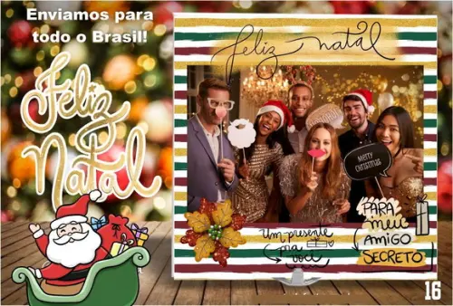 Azulejo Personalizado com Sua Foto Natal - Amigo Secreto