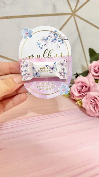 Balas Personalizadas + Card - Dia da Mulher