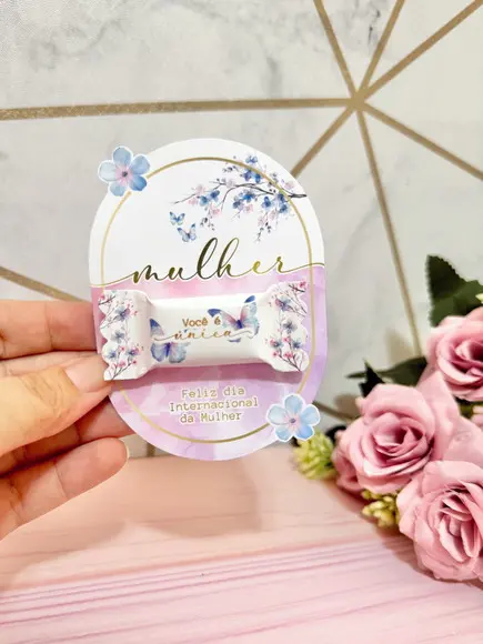 Balas Personalizadas + Card - Dia da Mulher