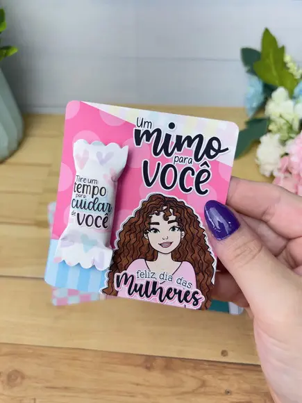 Balas Personalizadas + Card - Dia da Mulher