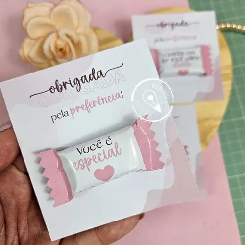 Balas Personalizadas + Card - Dia da Mulher