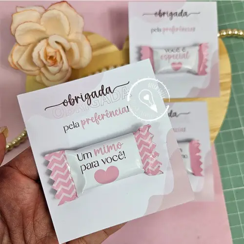 Balas Personalizadas + Card - Dia da Mulher