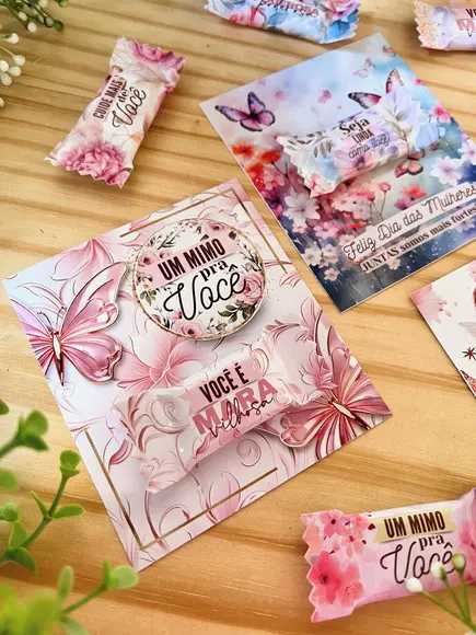 Balas Personalizadas + Card - Dia da Mulher