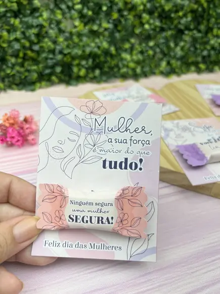 Balas Personalizadas + Card - Dia da Mulher
