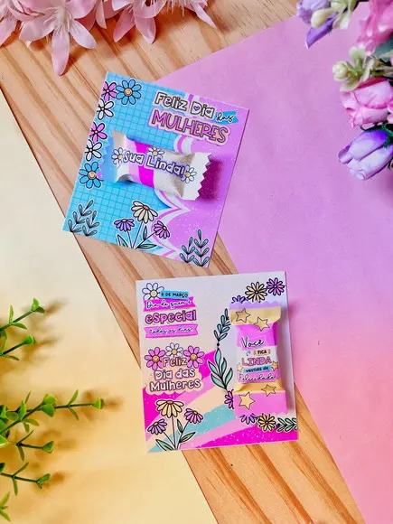 Balas Personalizadas + Card - Dia da Mulher