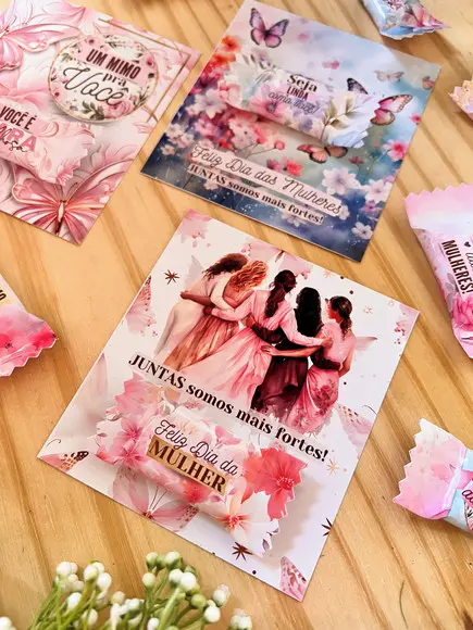 Balas Personalizadas + Card - Dia da Mulher