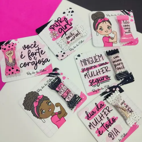 Balas Personalizadas + Card - Dia da Mulher