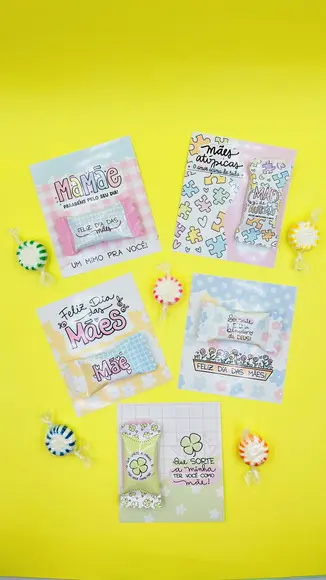 Balas Personalizadas + Card - Dia das Mães