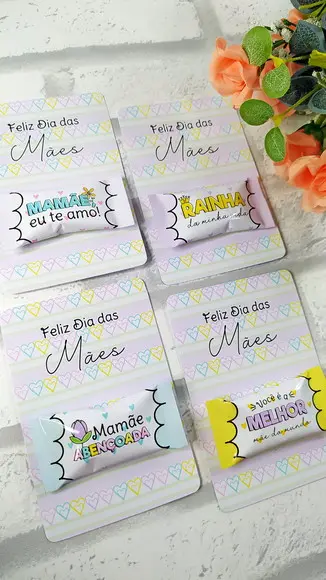 Balas Personalizadas + Card - Dia das Mães