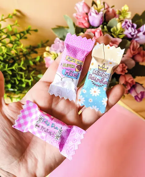 Balas Personalizadas + Card - Dia das Mães