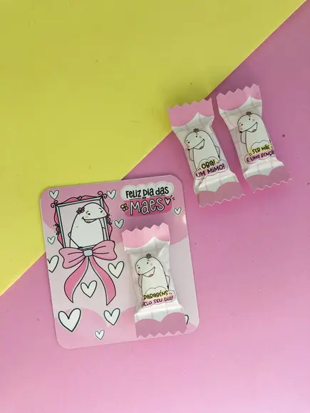 Balas Personalizadas + Card - Dia das Mães