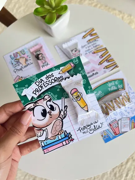 Balas Personalizadas + Card - Dia dos Professores