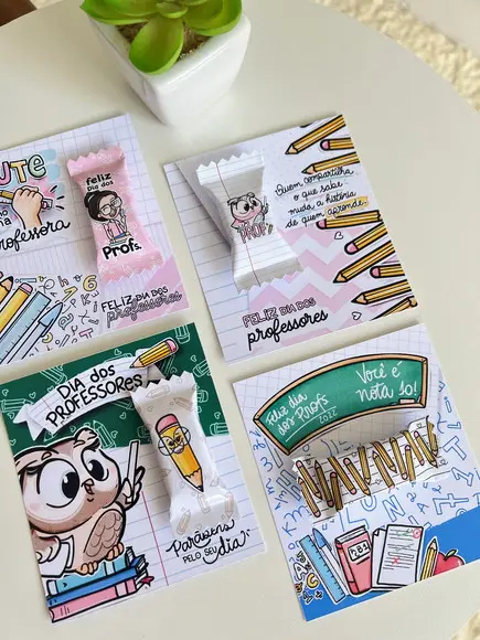 Balas Personalizadas + Card - Dia dos Professores