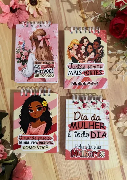 Bloquinho de Anotações Capa Dura Dia das Mulheres