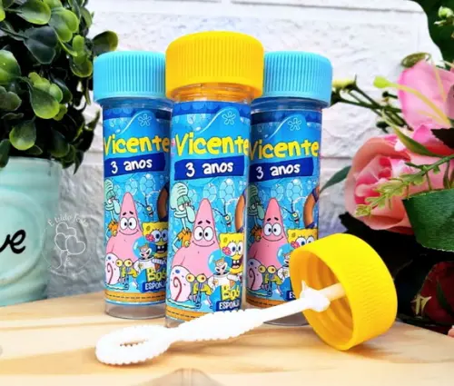 Bolinha de Sabão Personalizado Bob Esponja