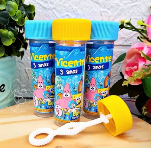 Bolinha de Sabão Personalizado Bob Esponja