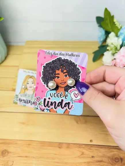 Brinco na Tag Personalizado - Dia da Mulher