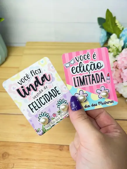 Brinco na Tag Personalizado - Dia da Mulher