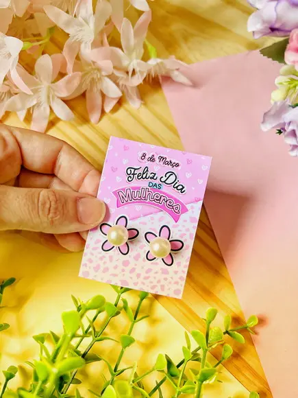 Brinco na Tag Personalizado - Dia da Mulher