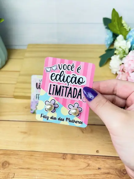 Brinco na Tag Personalizado - Dia da Mulher