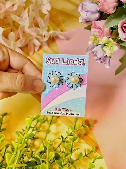 Brinco na Tag Personalizado - Dia da Mulher