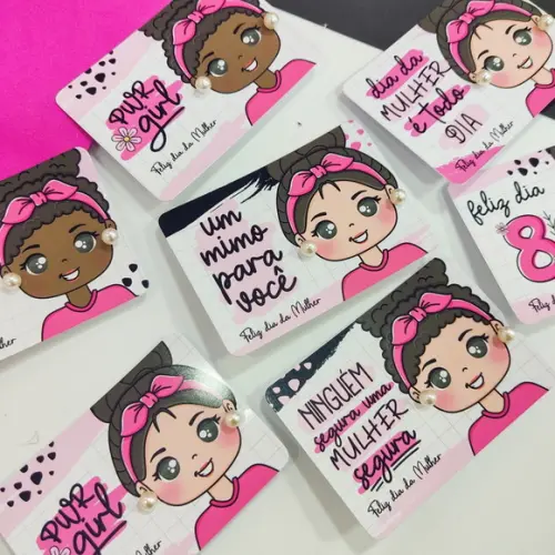 Brinco na Tag Personalizado - Dia da Mulher