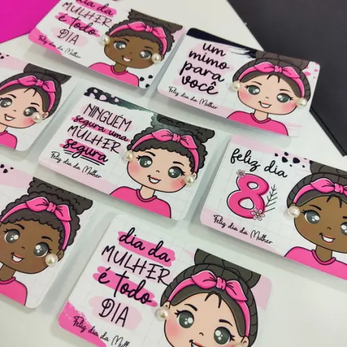 Brinco na Tag Personalizado - Dia da Mulher