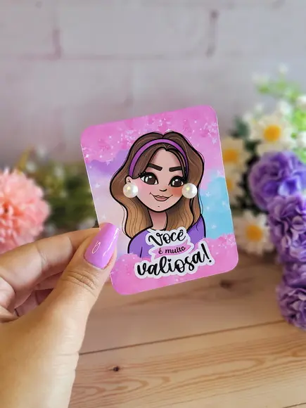 Brinco na Tag Personalizado - Dia da Mulher