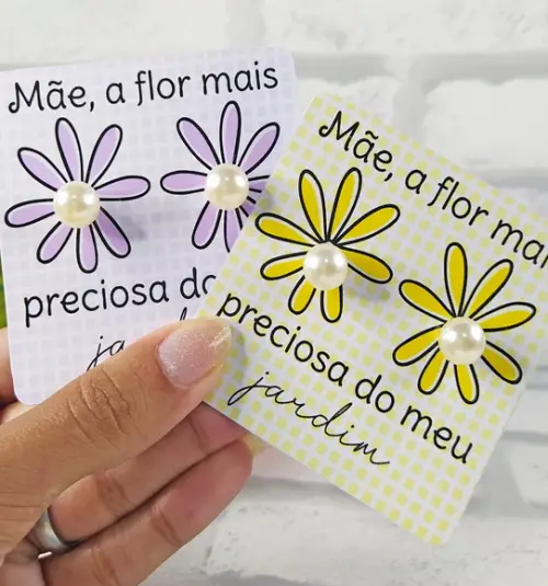 Brinco na Tag Personalizado - Dia das Mães