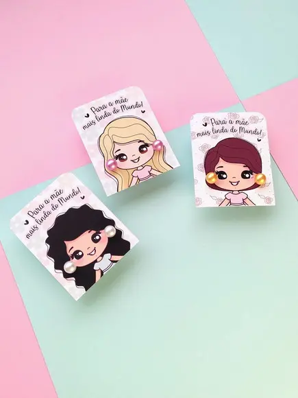 Brinco na Tag Personalizado - Dia das Mães