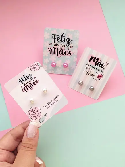 Brinco na Tag Personalizado - Dia das Mães