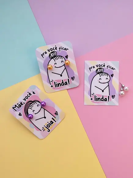 Brinco na Tag Personalizado - Dia das Mães