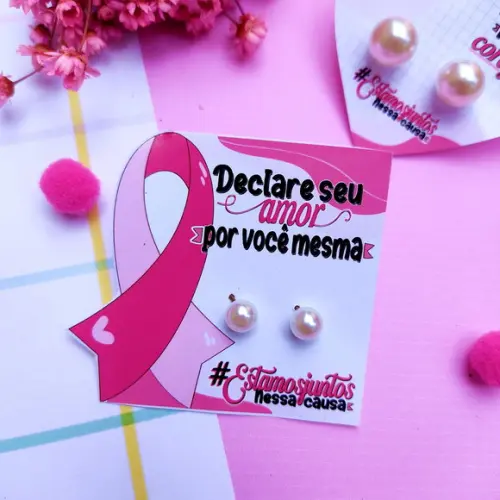 Brinco na Tag Personalizado - Outubro Rosa
