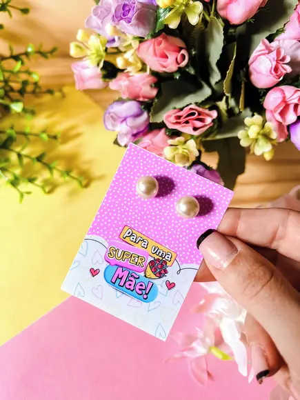 Brinco na Tag Personalizado -dia da Mães