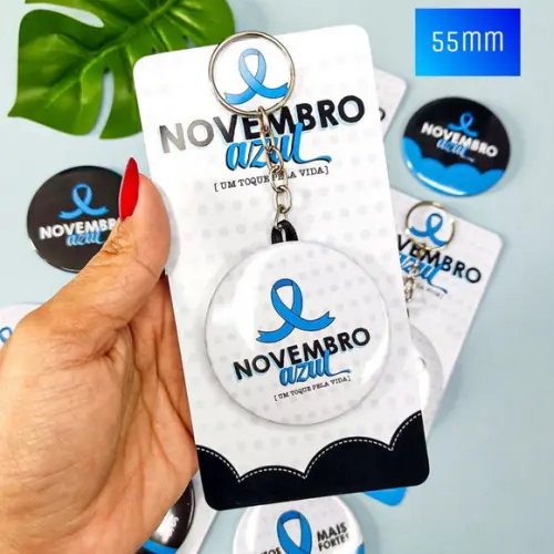 Button Chaveiro Novembro Azul