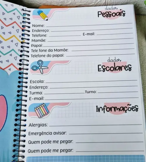 Caderno 10 Matérias Personalizado Stitch