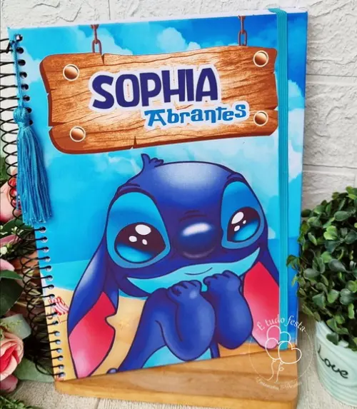 Caderno 10 Matérias Personalizado Stitch