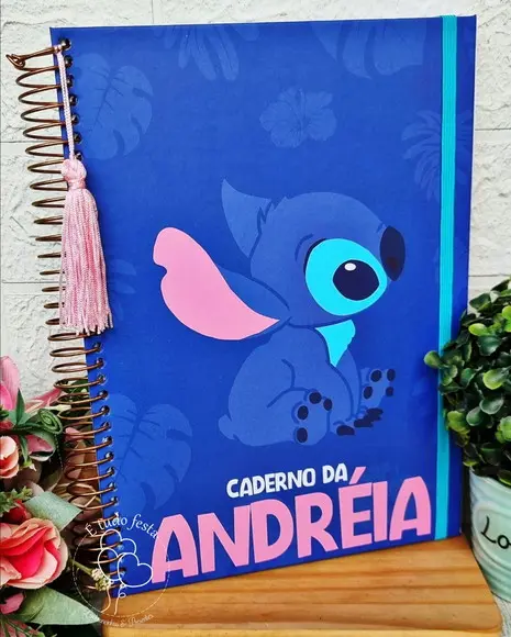Caderno 10 Matérias Personalizado Stitch