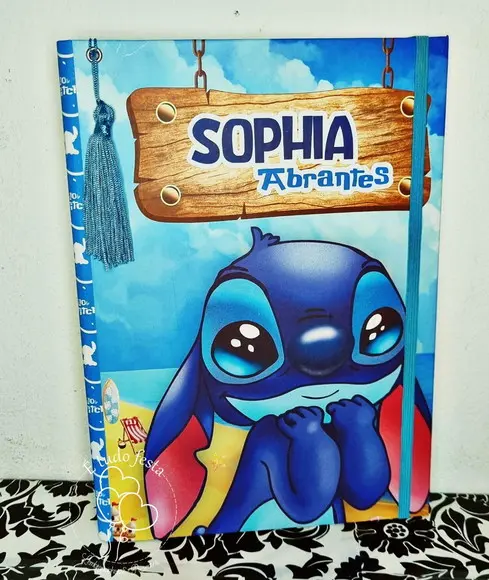 Caderno Brochura Personalizado Stitch
