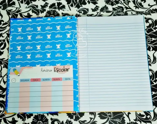 Caderno Brochura Personalizado Stitch