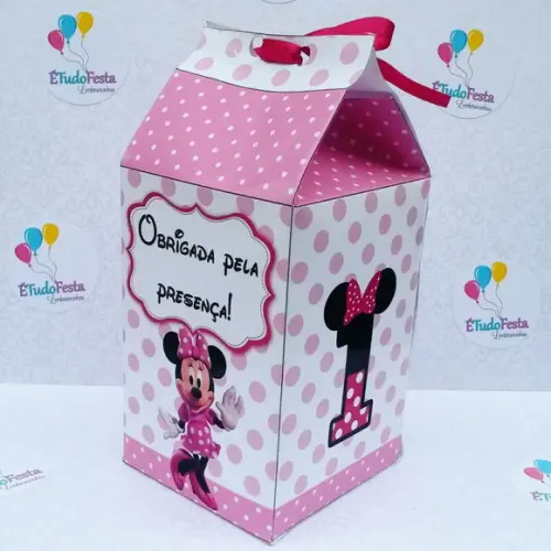 Caixinha de Milk Minnie Mouse - Rosa