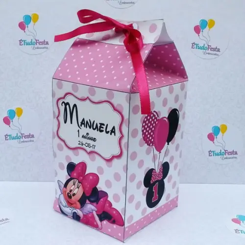 Caixinha de Milk Minnie Mouse - Rosa
