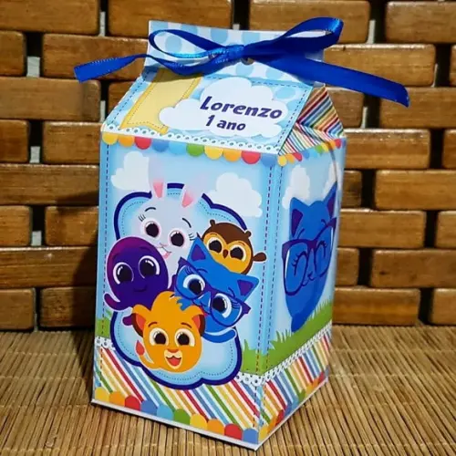 Caixinha de Milk Personalizada - Bolofofos Menino