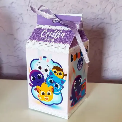 Caixinha de Milk Personalizada - Bolofofos Menina