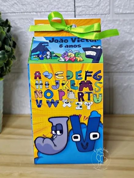 Caixinha de Milk Personalizada - Alphabet Lore