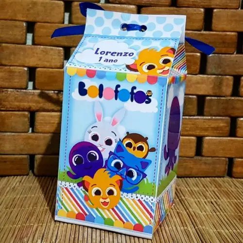 Caixinha de Milk Personalizada - Bolofofos Menino