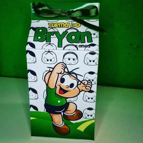 Caixinha de Milk Personalizada - Cebolinha